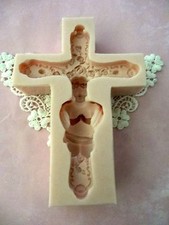First Communion cross silicone mold fondant cake decorating wax soap clay food