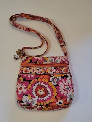Crossbody Bag Purse Orange Pink Retired Pixie Blooms Hipster Vera Bradley Floral