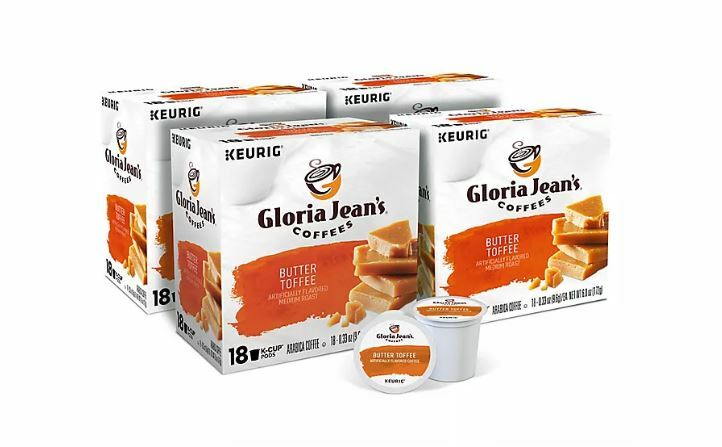 Gloria Jean's Butter Toffee K cups - 72 count
