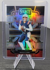 2023 Panini Select - Bailey Zappe #67 Black & Red Prizm Die-Cut Team Match