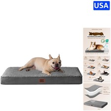 Luxury Orthopedic Dog Bed, Removable Washable Cover, Grey, 30x20 Size