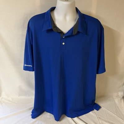 #ad Subaru Black Label Mens Polo Shirt 2XL XXL Blue Employee Uniform Free Shipping $19.99