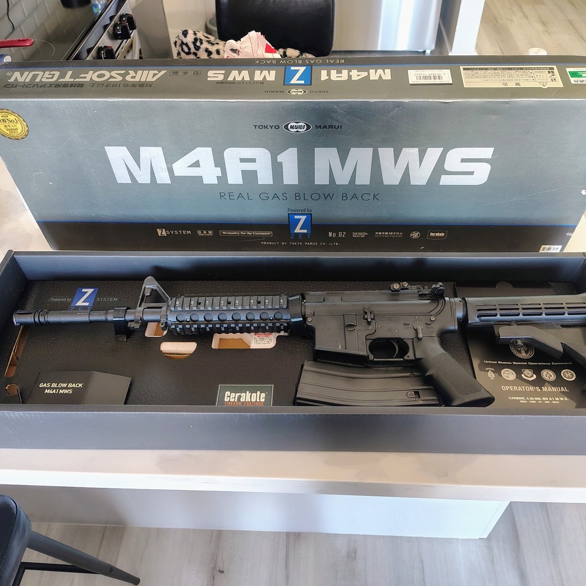 Tokyo Marui M4A1 MWS Gas Blow Back Airsoft Rifle Cerakote Edition
