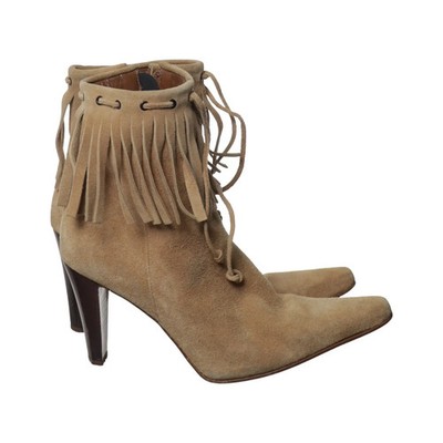 Nine West, Stiefeletten, Größe: 38, Beige, Leder, Damen, 11 #iqq