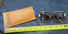 Jean Pierre Lamy Marbled Brown Sunglasses Lamy Optic w/ case