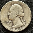 1944 P Washington Silver Quarter 90% SILVER