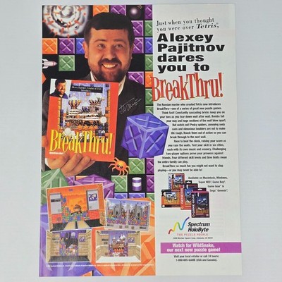 Break Thru! SNES Sega Genesis Game Gear Game Boy Dares You To Print Ad/Poster