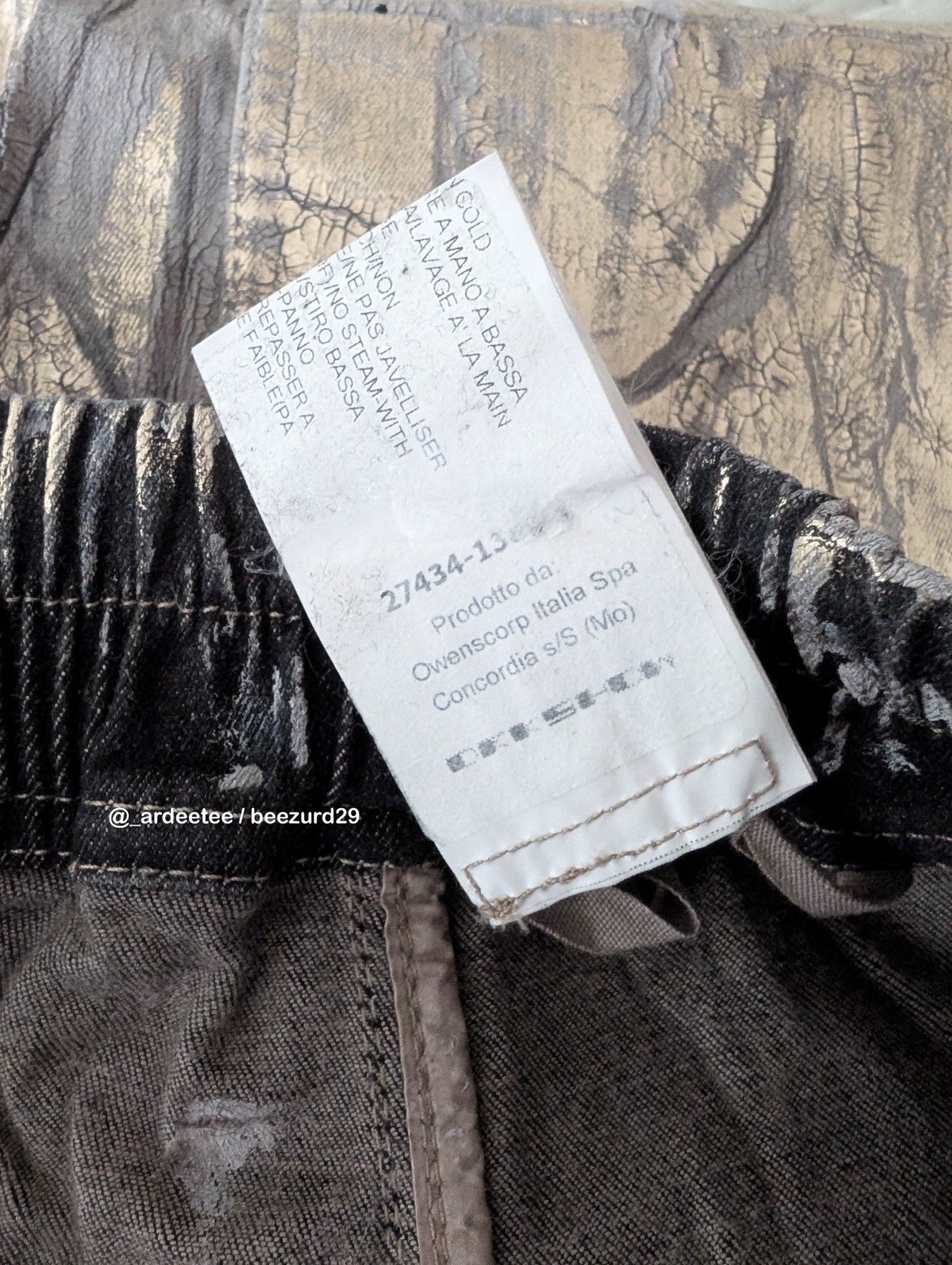RICK OWENS DRKSHDW SAMPLE SS25 MEGACRUST DRAWSTRING POD SHORTS $1750 (GOLD, S) image 10