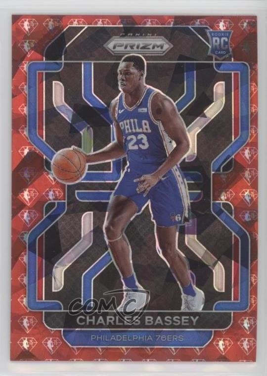 2021 Prizm NBA 75th Anniversary Diamond 40/75 Charles Bassey #304 Rookie RC pe8