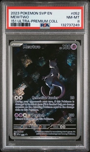 2023 POKEMON SVP EN-SV BLACK STAR PROMO 151 ULTRA-PREM COLL #052 MEWTWO PSA 8