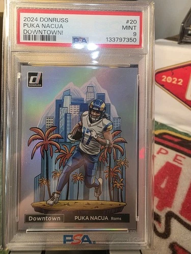 2024 Panini Donruss Downtown! Puka Nacua #20 PSA 9 - Case Hit - LA Rams