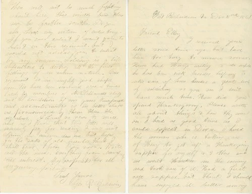 George R. Baldwin – Civil War Soldier Letter – Fort Richardson, VA 1861