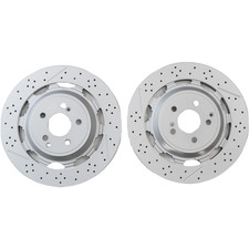 NEW Pair Rear Brake Rotors FOR Mercedes W222 S63 S65 AMG 2014-2020 A2224232012