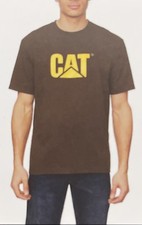 Caterpillar Men's Relaxed Fit Short Sleeve T-Shirt LARGE BROWN