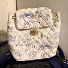 Disney Winnie the Pooh White Blue Quilted Backpack