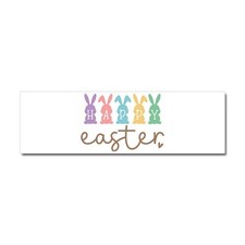 CafePress Happy Easter Car Magnet 10 x 3, Magnetic Bumper Sticker 1192995690