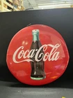 Vintage 1950's 20 inch coca-cola button sign