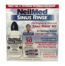 NeilMed Sinus Rinse Complete Kit 50 Premixed Packets One Bottle