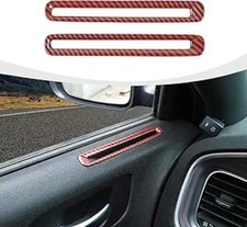 for Air Vent Trim, AC Air Conditioner Outlet Vent Cove Color: Red Carbon Fiber