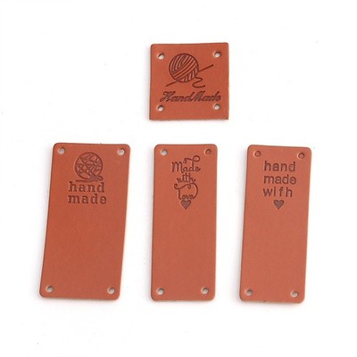 20pcs Handmade with Love Labels Tags Synthetic Leather Garment Sewing Crafts DCR