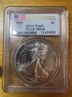 1990 American Silver Eagle First Strike MS 68 PCGS Flag Label Key Date