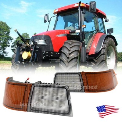 Pair LED Amber Work Lights 279219A1 For Case IH MX MXM Magnum Patriot Series