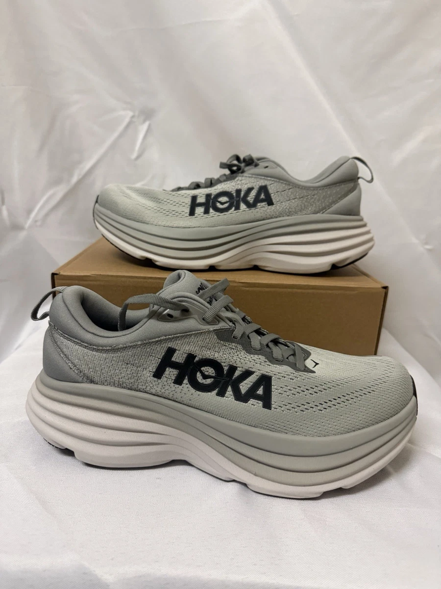 Hoka Bondi 8 Men\'s Size 10 Gray Sharkskin Running Shoes Sneakers 1123202SHMS Hoka One One Bondi 8 Gray SharkSkin Harbor Mist Running  main image 4