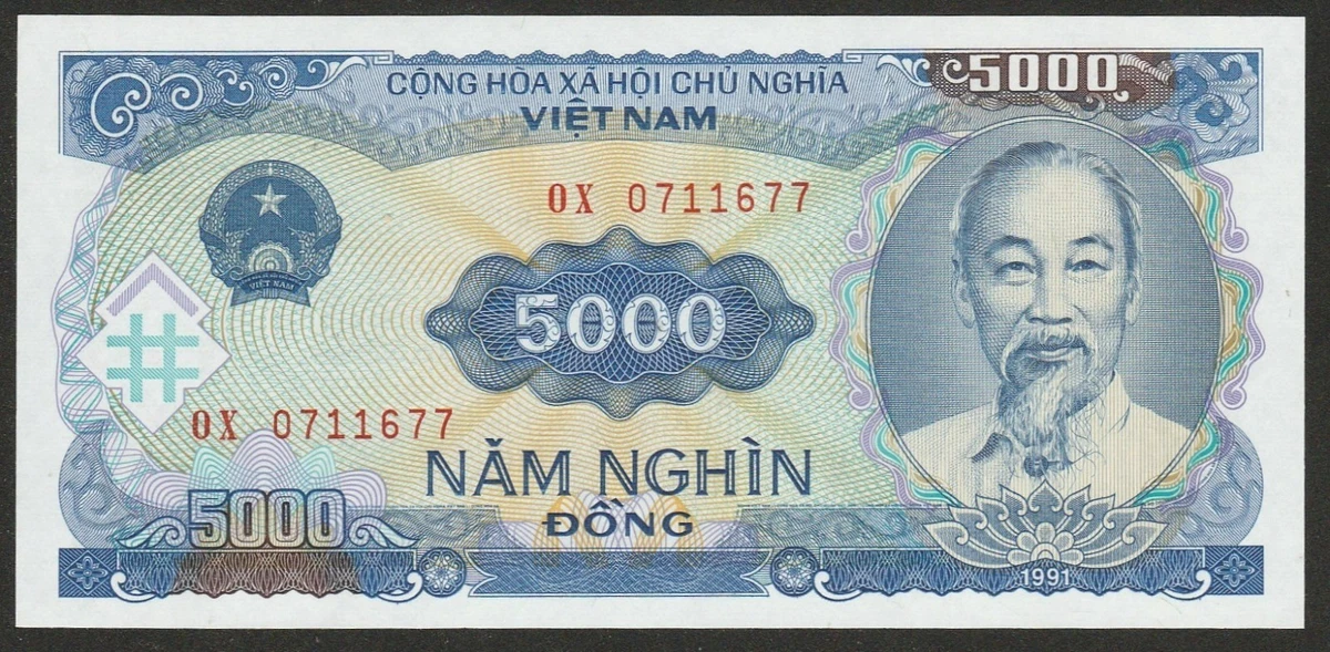 越南纸币5,000 越南盾面额| eBay