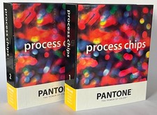Pantone Mid-1990s Set of 2 Process Chips Specifier Book Binders