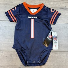 NWT Chicago Bears NFL Team Apparel Jersey Snap Infant 6/9 Months Navy Blue 1