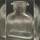 Blenko Glass 384 Light Blue Tint Hammered 36oz Double Spout Water Bottle c1960s
