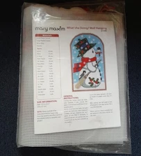 Mary Maxim Watcha Doin Plastic Canvas Snowman Christmas Kit