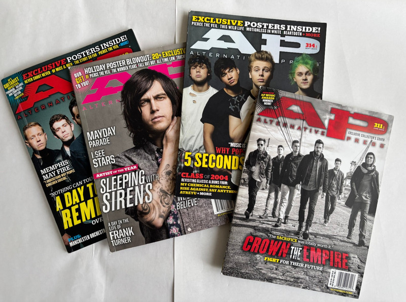 Alternative Press 306, 310, 311, 314, Way, Iero, McCracken, Wentz, Williams