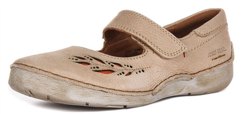 Josef Seibel Fergey Leather Mary Jane Womens Flats In Beige UK 4- 8 - Picture 6 of 6
