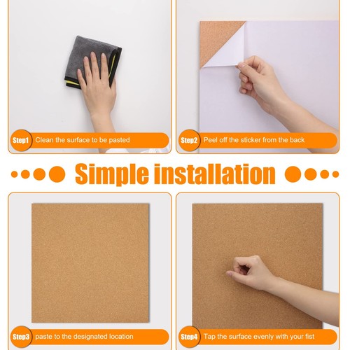 Cork Board Tiles 12"x12" - 1/2" Thick - 8 Pack Cork Tiles - Bulletin Board - ... - Picture 6 of 9