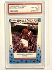 1989 Fleer Sticker MICHAEL JORDAN 89 All-Stars NBA Card #3 Rare NM-MINT PSA 8 MC
