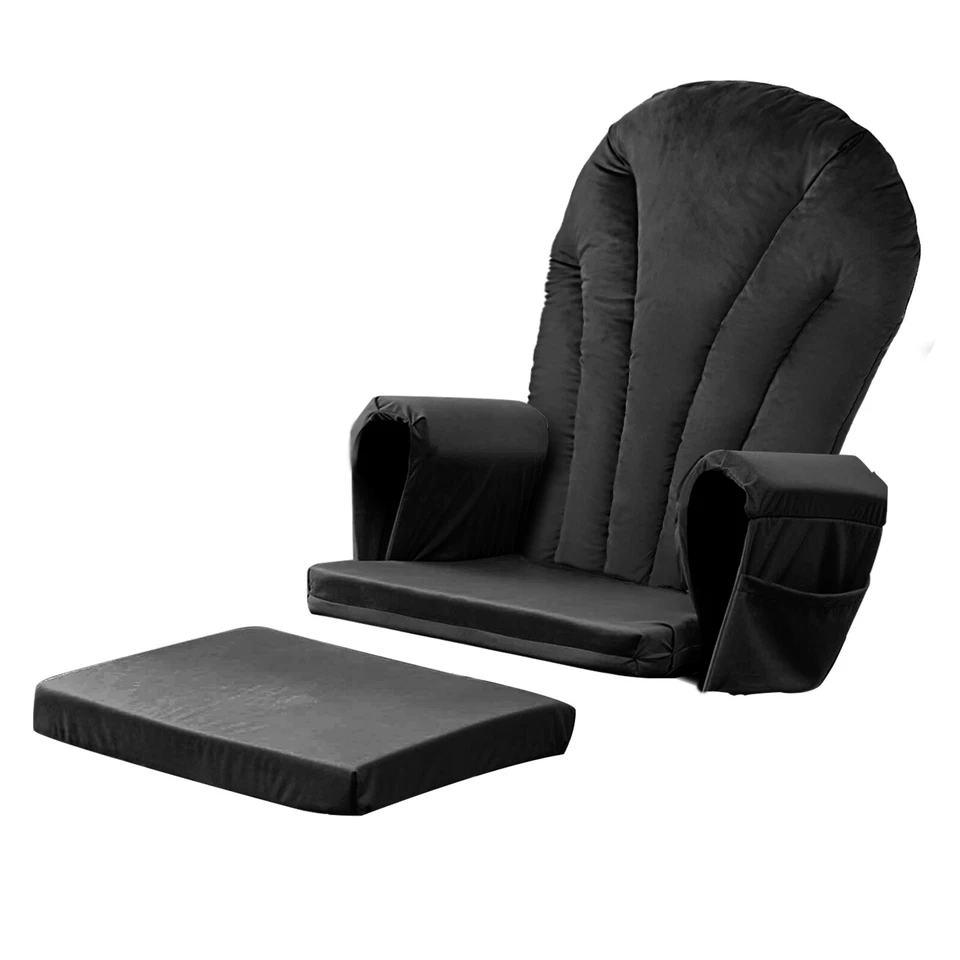 Cojín de repuesto basculante planeador grueso de 5 piezas cojines para mecedora con almohadilla otomana Foto 4 de 4