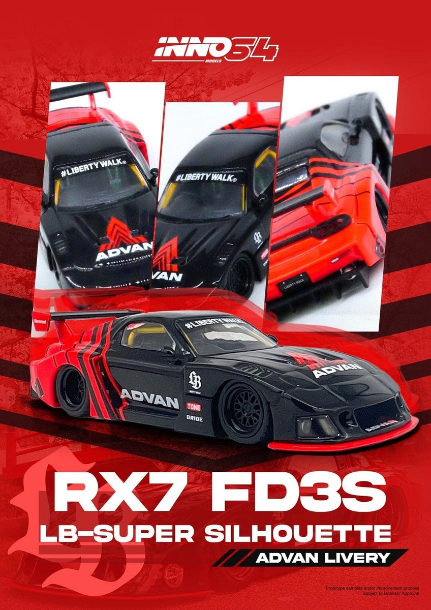 INNO64 LBWK MAZDA RX7 ( FD3S ) LB-SUPER SILHOUETTE ADVAN 1