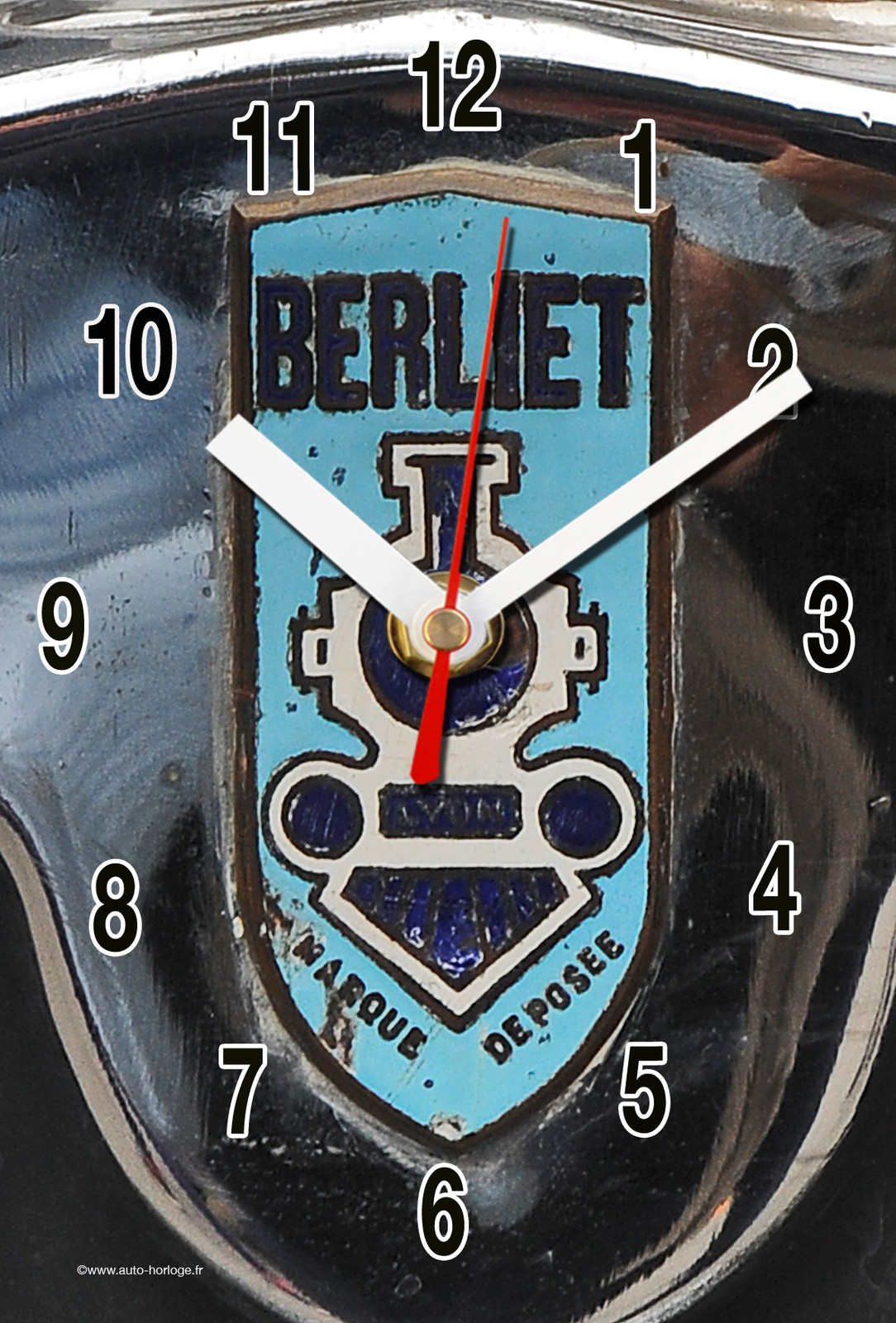 Horloge murale logo ancien Berliet sur tole cadeau idéal pour collectionneur 04M