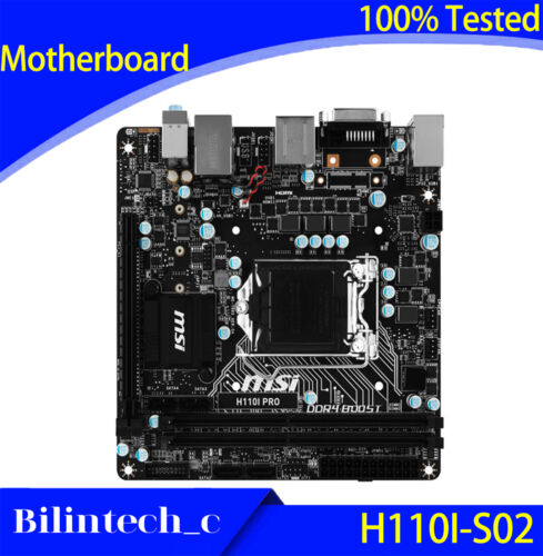 FOR MSI H110I-S02 Motherboard with M.2 VGA interface Supports 6 7 Generations - Picture 1 of 4