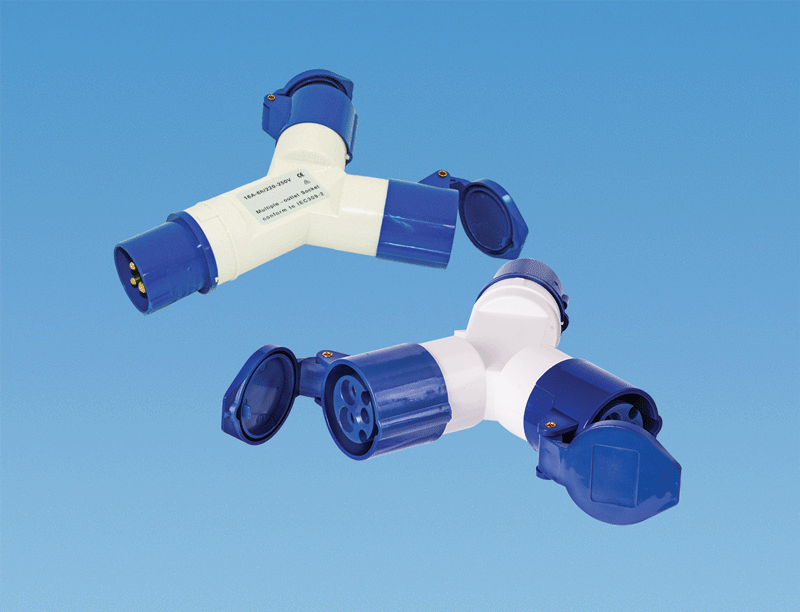 Camping Caravan Mains 2 Way Electric HookUp Splitter Y Connector