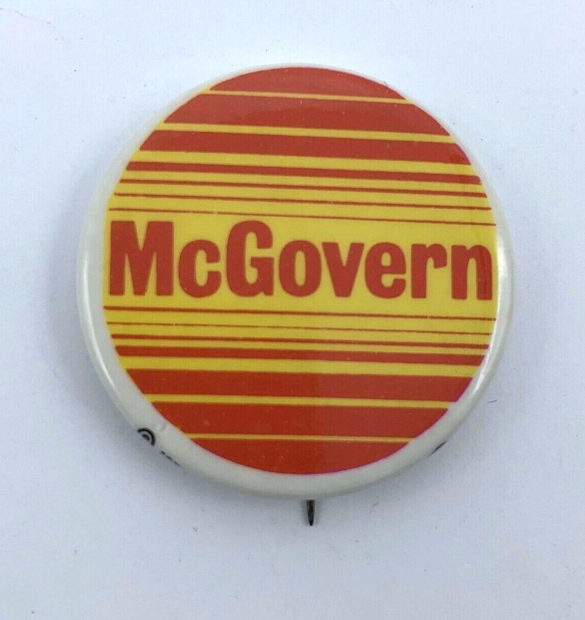George McGovern Sunshine Orange And Yellow 1972 Campaign Pin Button Political