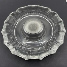United States Senate Heavy Etched Glass Cigar Ashtray Fostoria 8” EUC