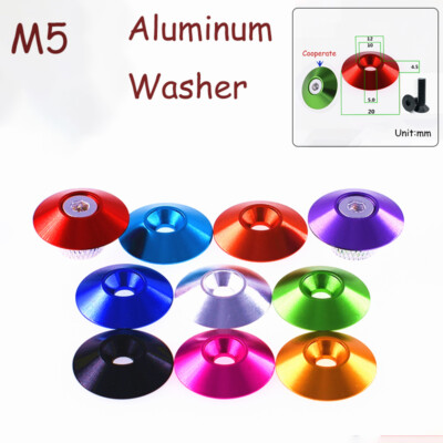 #ad M5 Countersunk Round Head Aluminum Washer Outer Dia 16 20mm Washer For Screws AU $20.19