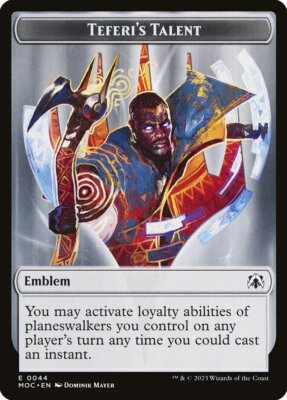 x1 Teferi's Talent Emblem TMOC MOM March of the Machine MTG 44 TOKEN M/NM 1x