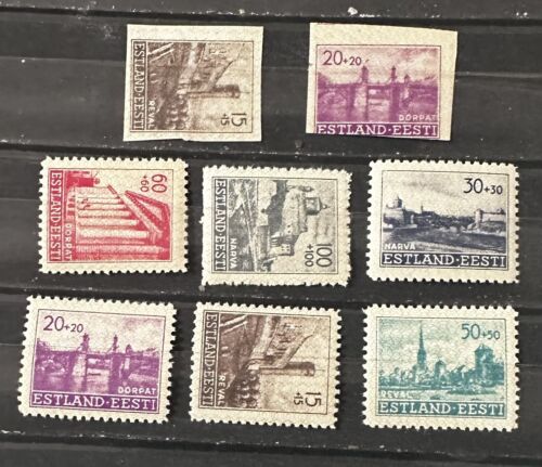 Estonia #NB1-6 MNH, 1941 Occupation Semi-Postals, Scott Value  $ 10.00 + imperf - Foto 1 di 1
