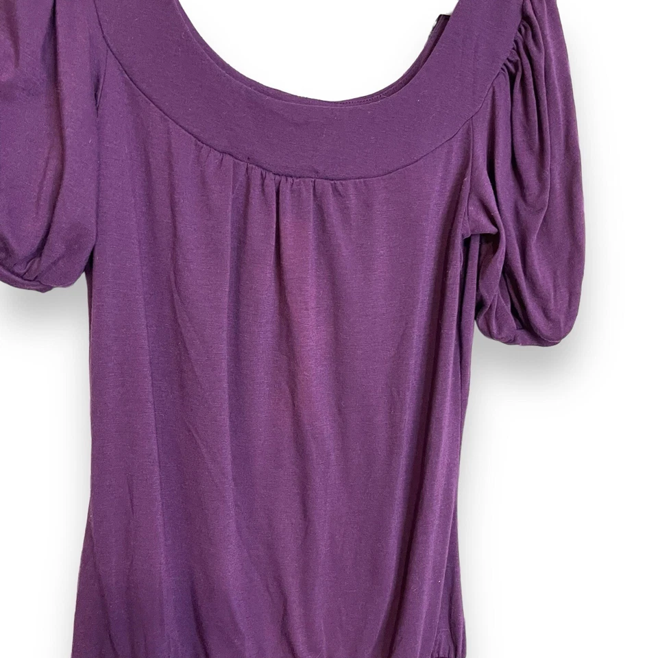 6 Degrees Blouse Women's Small Purple Casual Shirt Top Academia Basic Bohemian Foto 4 de 4
