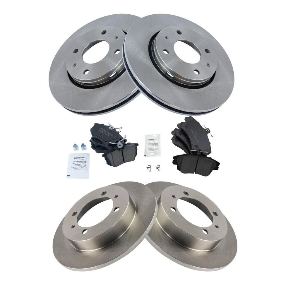 Juego de pastillas de freno y rotor de disco de cerámica delanteras y traseras TRQ para Volvo S40 V40 nuevo Foto 2 de 4