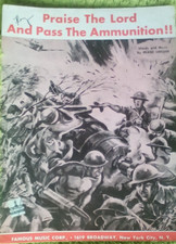cc OLD USED SHEET MUSIC PRAISE LORD PASS THE AMMUNITION 6 PAGES FRANK LOESSER