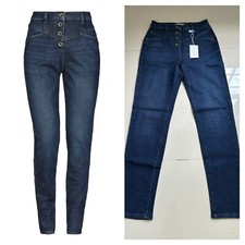 NWT    Patrizia Pepe High Waisted Slim Fit Dark Blue Wash Jeans Size EU 27/ US 4